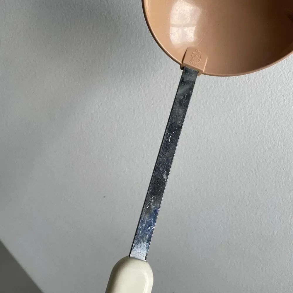 Vintage Bonny USA Nylon Soup Spoon Ladle Brown Ivory Kitchen Cookwear